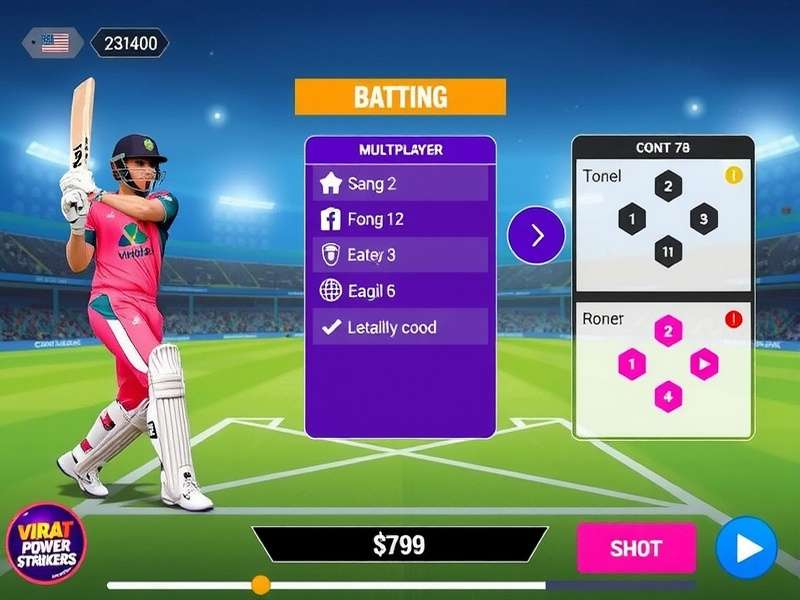 Virat Power Strikers multiplayer match screen
